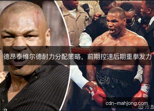 德昂泰维尔德耐力分配策略，前期控速后期重拳发力